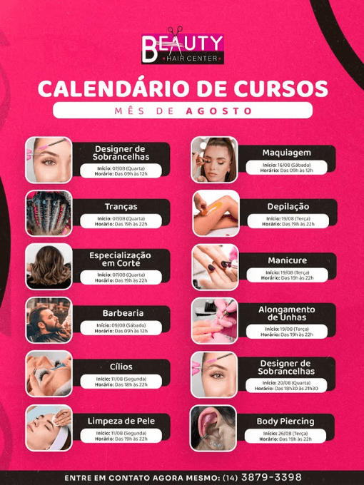 Calendário de Cursos