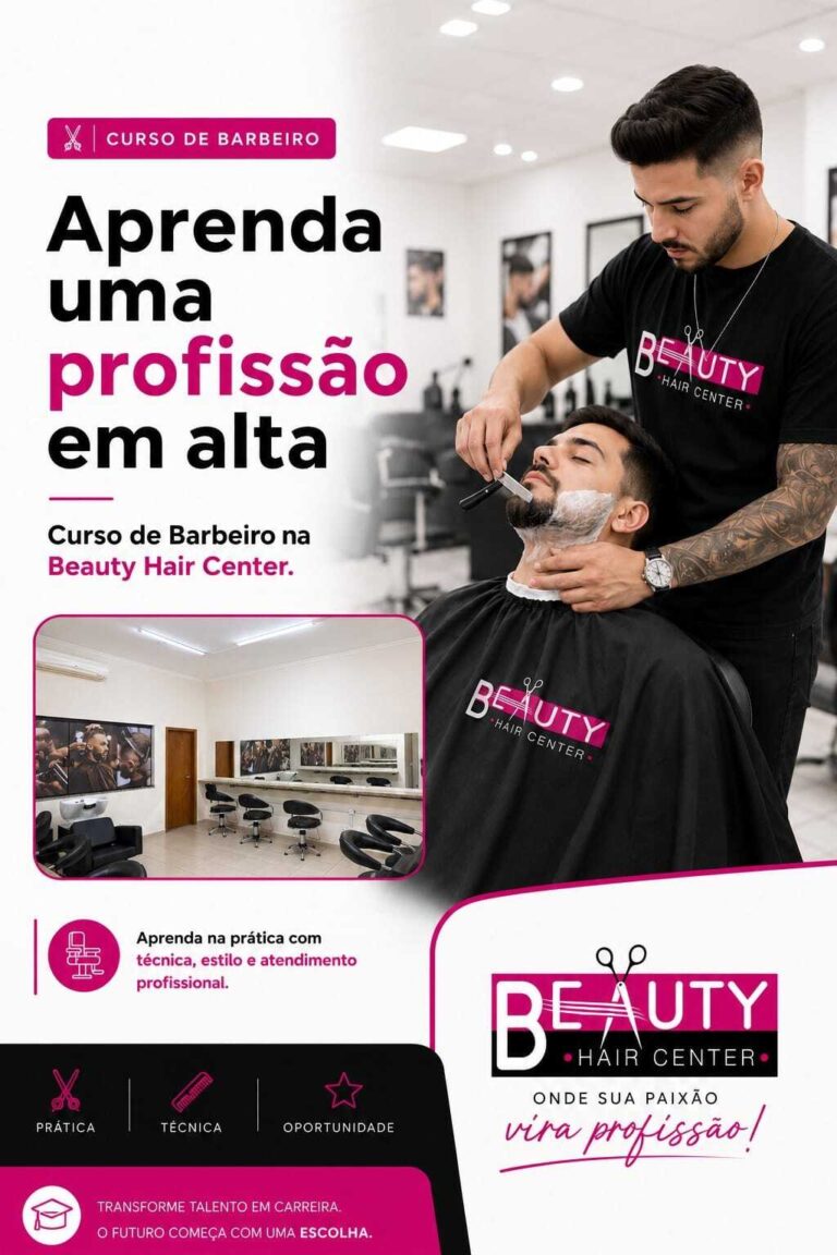 Barbeiro Profissional – Início imediato! Aprenda uma profissão em alta